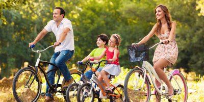 Beneficios en niños y familias al andar en bicicleta