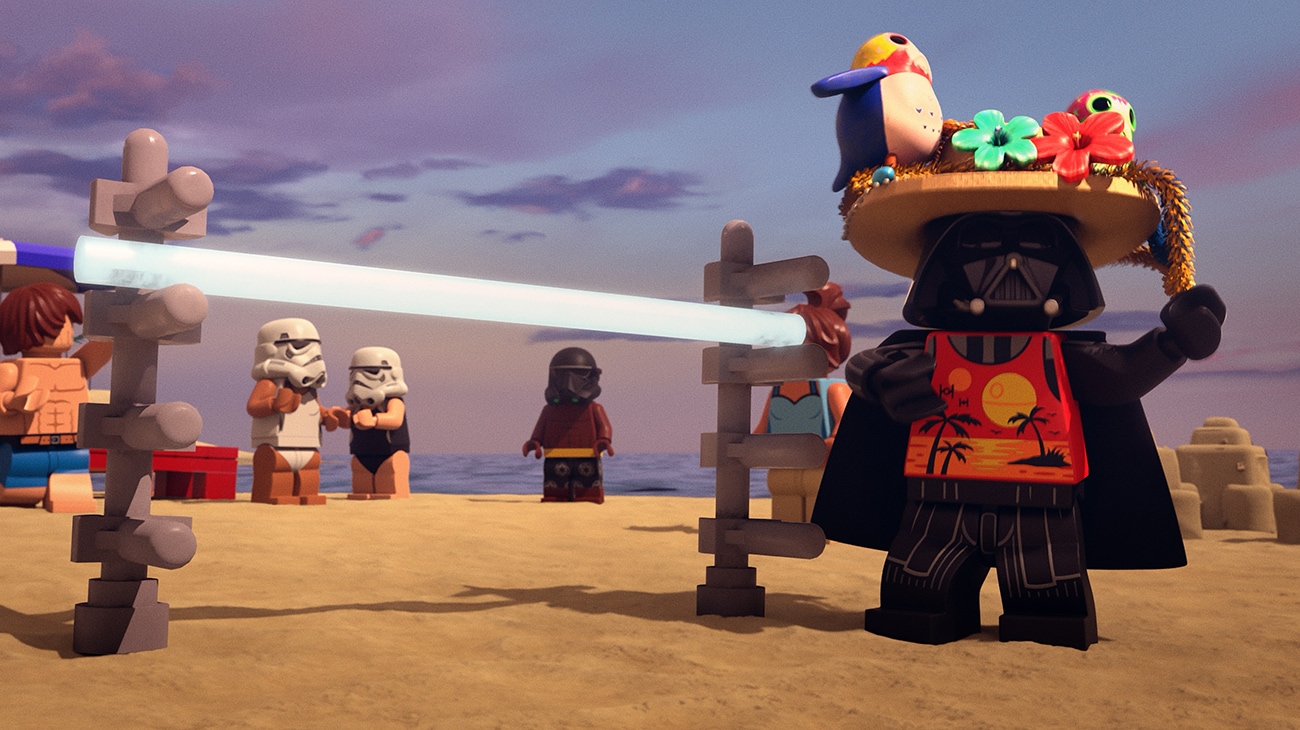 Darth Vader en la playa para LEGO Star Wars Summer Vacation